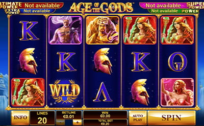 The Age of the Gods Slot Game at the Mansion Nigerian Online Casino