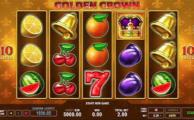 The Golden Crown Slot Game at the Mozzart Nigerian Online Casino