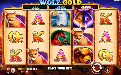 The Wolf Gold Slot Game at the Mozzart Nigerian Online Casino